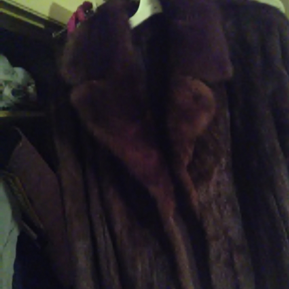Genuine mink coat medium, brown - Picture 3 of 5